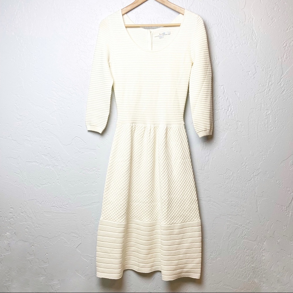 Boden ‘Hannah’ Tiered Knit Dress in Ivory